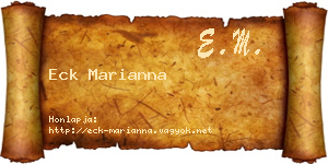 Eck Marianna névjegykártya
